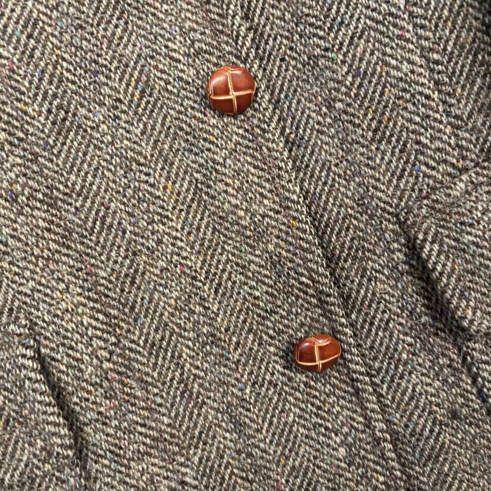 VTG Today's Man Woolmark Wool Tweed Size 41 Mens Sports Coat Blazer Jacket Brown - Picture 7 of 13